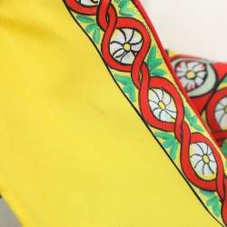 Dolce & Gabbana Multicolor Carretto Printed Silk Belted Top S