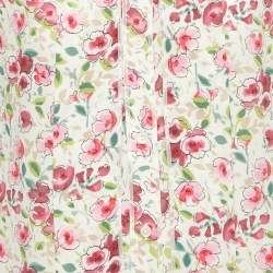 Pre Owned Dolce & Gabbana Pink Floral Print Silk Short Sleeve Shirt M