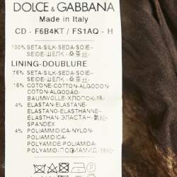 Dolce & Gabbana Brown Leopard Print Silk Mini Dress S