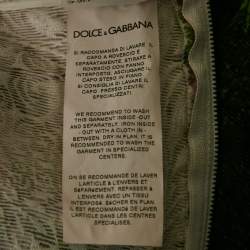 Dolce & Gabbana Grey Floral Jacquard Midi Skirt S