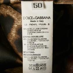 Dolce & Gabbana Burgundy Leather Zip-Up Riders Jacket XL