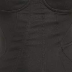 Pre Owned Dolce & Gabbana Black Crepe Sleeveless Midi Dress S