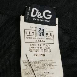 Pre Owned Dolce & Gabbana Black Crepe Sleeveless Midi Dress S