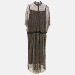 Dolce & Gabbana Black Rhinestone Embellished Oversized Maxi Dress XL