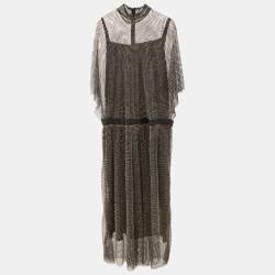 Dolce & Gabbana Black Rhinestone Embellished Oversized Maxi Dress XL
