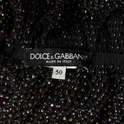 Dolce & Gabbana Black Rhinestone Embellished Oversized Maxi Dress XL
