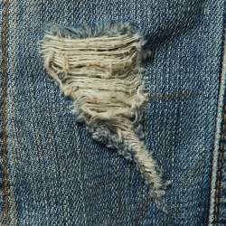 Dolce & Gabbana Blue Distressed Denim Button Up Jacket M