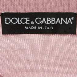 Dolce & Gabbana Pink Wool Knit Floral Appliqued Jumper M