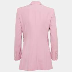Dolce & Gabbana Pink Gabardine Tailored Blazer XS