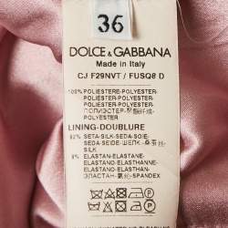 Dolce & Gabbana Pink Gabardine Tailored Blazer XS