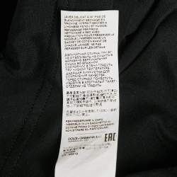 Dolce & Gabbana Black Logo Embellished Jersey T-Shirt L