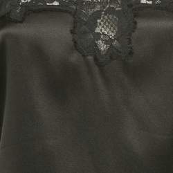 Dolce & Gabbana Black Lace Satin Silk Camisole Top M