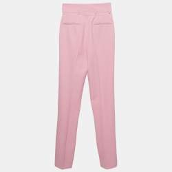 Dolce & Gabbana Pink Gabardine High Rise Trousers XS