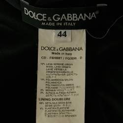 Dolce & Gabbana Black Tweed Shift Dress M