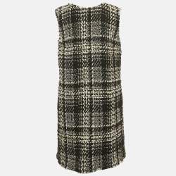 Dolce & Gabbana Black Tweed Shift Dress M