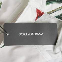 Dolce & Gabbana White Red Poppy Print Cotton Top Shorts Set S