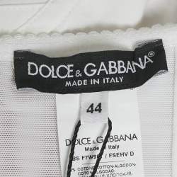 Dolce & Gabbana White Red Poppy Print Cotton Top Shorts Set S