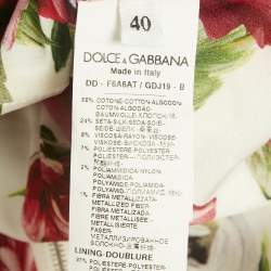 Pre Owned Dolce & Gabbana Multicolor Rose Jacquard Sleeveless Mini Dress S