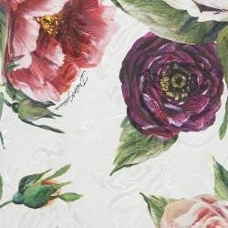 Pre Owned Dolce & Gabbana Multicolor Rose Jacquard Sleeveless Mini Dress S