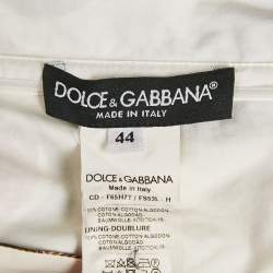 Pre Owned Dolce & Gabbana Green Fig Print Cotton Midi Dress M