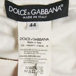 Pre Owned Dolce & Gabbana Green Fig Print Cotton Midi Dress M