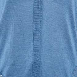 Dolce & Gabbana Blue Cashmere Knit & Lace trim Cardigan XS