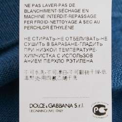 Dolce & Gabbana Blue Cashmere Knit & Lace trim Cardigan XS