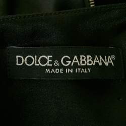 Pre Owned Dolce & Gabbana Black Lace Draped Sleeveless Short Dress M