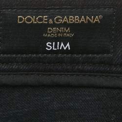 Dolce & Gabbana Black Denim Slim Fit Jeans L Waist 32"