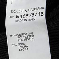 Pre Owned توب دولتشي أند غابانا ستريتش أكمام طويلة أسود ميتالك M