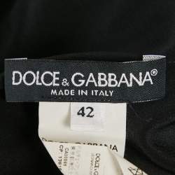 Dolce & Gabbana Black Floral Print Long Sleeve Blouse M