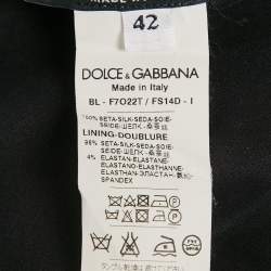 Dolce & Gabbana Black Floral Print Long Sleeve Blouse M