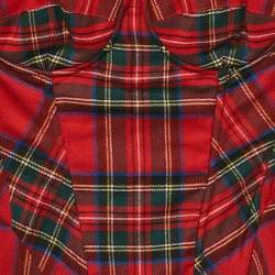 Pre Owned D&G Red Plaid Wool Corset Bustier Top S