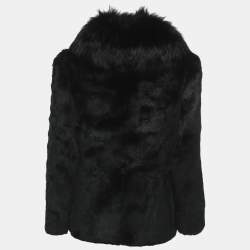 Dolce & Gabbana Black Rabbit Fur Jacket M