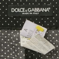 Pre Owned Dolce & Gabbana Black Dots Print Wool Pleated Culottes XS