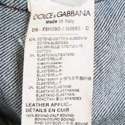 Pre Owned Dolce & Gabbana Blue Denim Cropped Jacket XS