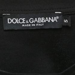 Pre Owned Dolce & Gabbana Black Sex Print Cotton Oversized T-Shirt S