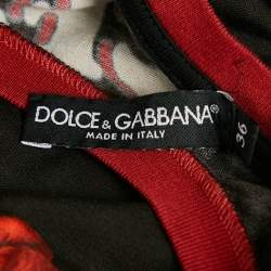 Pre Owned Dolce & Gabbana Black Bring Me To The Moon Print Jersey Sleeveless Top XS