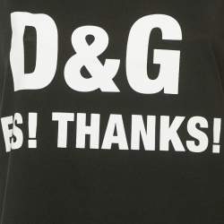 Pre Owned Dolce & Gabbana Black Printed Jersey Millennials Sleeveless T-Shirt S