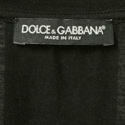 Pre Owned Dolce & Gabbana Black Printed Jersey Millennials Sleeveless T-Shirt S