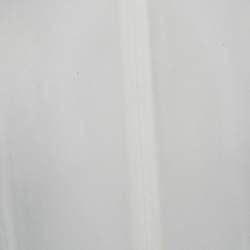 Pre Owned Dolce & Gabbana White Crepe Ruffled Tie-Up Detail Blouse M