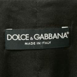 Pre Owned Dolce & Gabbana Grey Striped Wool Tailored Blazer S