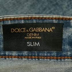Pre Owned Dolce & Gabbana Blue Denim Slim Fit Jeans M