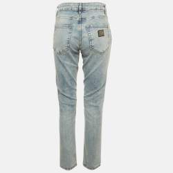 Pre Owned Dolce & Gabbana Blue Denim Slim Fit Jeans M