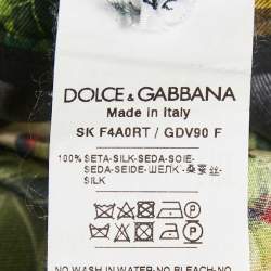 مملوكة مسبقًا Dolce & Gabbana Multicolor Grape Printed Silk Midi Skirt M