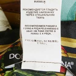 مملوكة مسبقًا Dolce & Gabbana Multicolor Grape Printed Silk Midi Skirt M