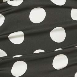 Pre Owned Dolce & Gabbana Black Polka Dots Print Silk Halter Neck Top S