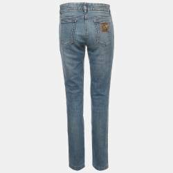 Pre Owned Dolce & Gabbana Blue Faded Denim Jeans M Waist 32"
