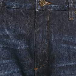 Pre Owned Dolce & Gabbana Denim Raw Edge Detail Shorts L Waist 33"