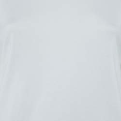 Pre Owned Dolce & Gabbana White Cotton Knit Bow Detail T-Shirt L
